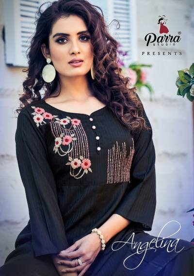Angelina Vol 1 By Parra Studio Designer Kurti With Palazzo Collection